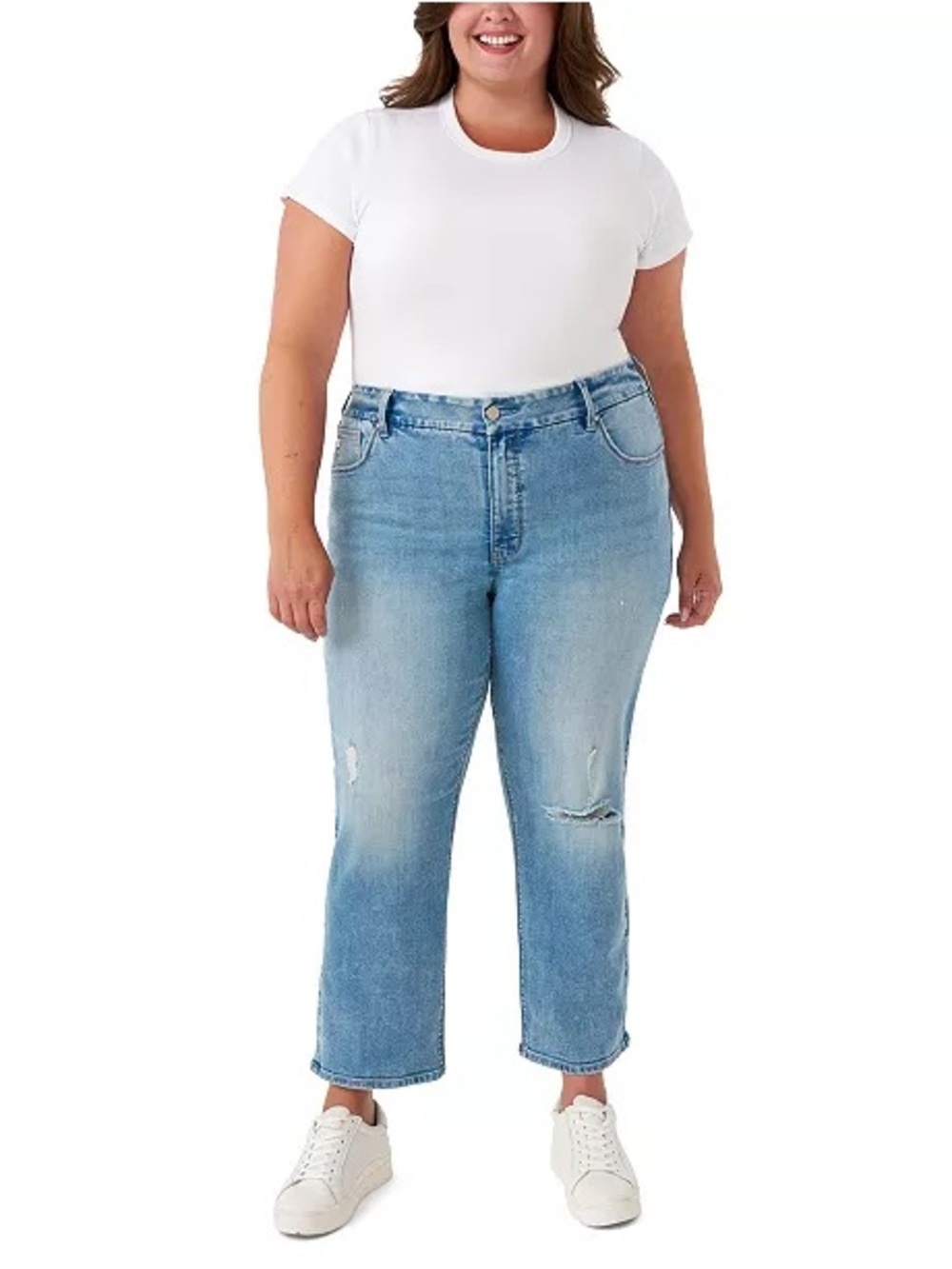 Seven7 Tummyless Ankle Straight Jeans - Picture 1 of 10